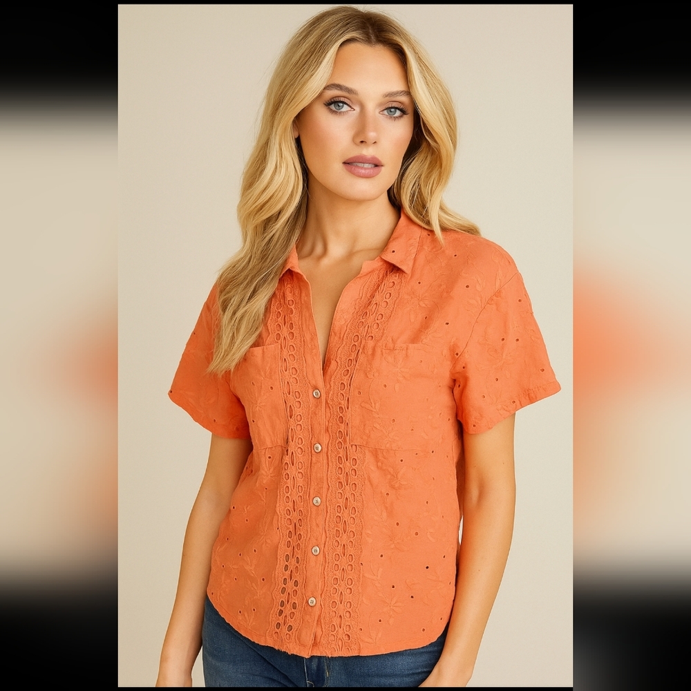 Anthropologie Maeve Button Down Shirt, EUC